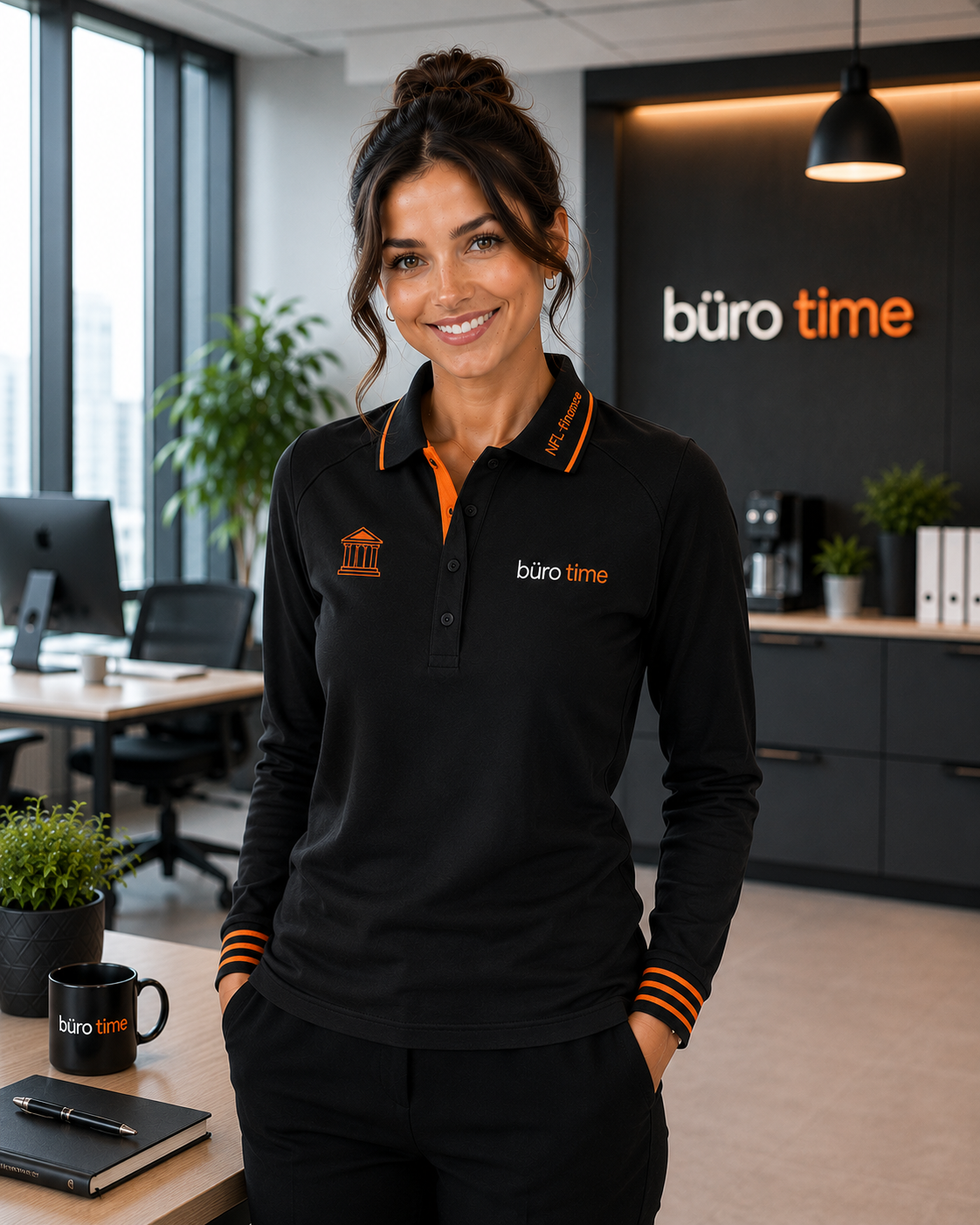 Berg Collection Women's Long Sleeve Polo Shirt 2